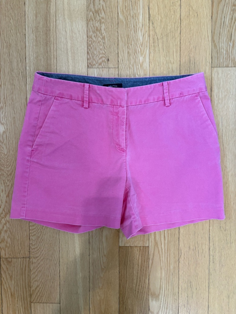 Nautica Pink Chino Shorts Women Mid Rise Cotton Preppy Summer 8 - Picture 2 of 7